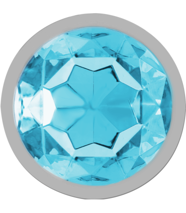 INTENSE PLUG ANAL METAL ALUMINIO CON CRISTAL AZUL TALLA M