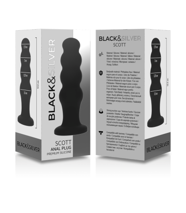 BLACKSILVER SCOTT PLUG ANAL SILICONA PREMIUM NEGRO