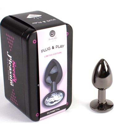 SECRETPLAY GUNMETAL BUTT PLUG TALLA S 7 CM