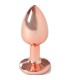 SECRETPLAY METAL BUTT PLUG ORO ROSA TALLA S 7 CM