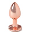 SECRETPLAY - METAL BUTT PLUG ORO ROSA TALLA S 7 CM