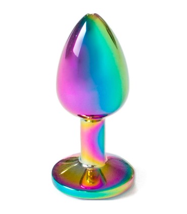SECRETPLAY METAL BUTT PLUG MULTICOLOR TALLA S 7 CM
