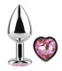 SECRETPLAY METAL BUTT PLUG CORAZON FUCSIA TALLA S 7 CM