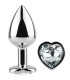 SECRETPLAY METAL BUTT PLUG CORAZON TRANSPARENTE TALLA S 7 CM