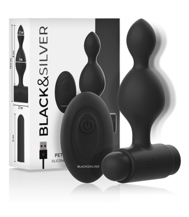 BLACKSILVER TUCKER PEQUENO PLUG ANAL SILICONA CONTROL REMOTO