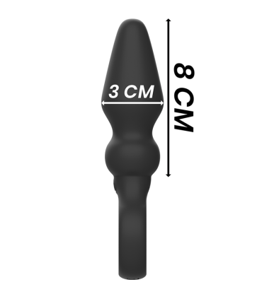 BLACKSILVER OZZY POTENTE VIBRADOR PLUG ANAL SILICONA