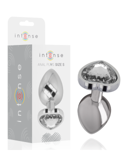 INTENSE PLUG ANAL METAL ALUMINIO CORAZON BLANCO TALLA S