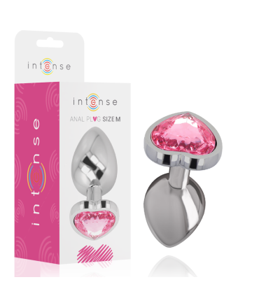 INTENSE PLUG ANAL METAL ALUMINIO CORAZON ROSA TALLA M
