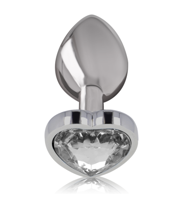 INTENSE PLUG ANAL METAL ALUMINIO CORAZON BLANCO TALLA M