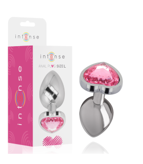 INTENSE PLUG ANAL METAL ALUMINIO CORAZON ROSA TALLA L