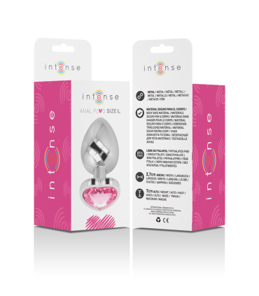 INTENSE PLUG ANAL METAL ALUMINIO CORAZON ROSA TALLA L