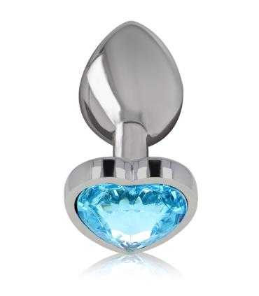 INTENSE PLUG ANAL METAL ALUMINIO CORAZON AZUL TALLA L