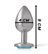 INTENSE PLUG ANAL METAL ALUMINIO CORAZON AZUL TALLA L