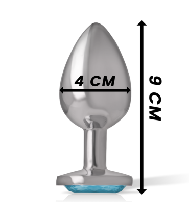 INTENSE PLUG ANAL METAL ALUMINIO CORAZON AZUL TALLA L