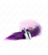 KINK PLUG ANAL TALLA L 10 X 4 CM CON COLA SINTETICA 40 CM VIOLETA