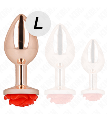 KINK PLUG ANAL ORO ROSADO ROSA ROJA L
