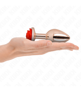 KINK PLUG ANAL ORO ROSADO ROSA ROJA L