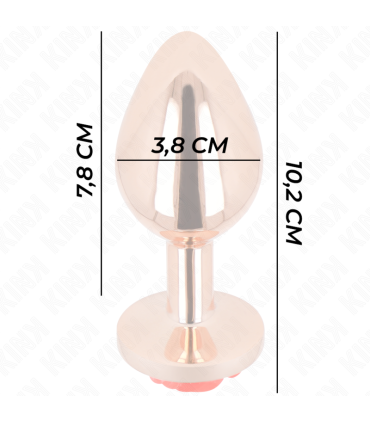 KINK PLUG ANAL ORO ROSADO ROSA ROJA L