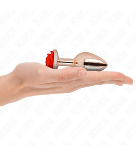 KINK PLUG ANAL ORO ROSADO ROSA ROJA M