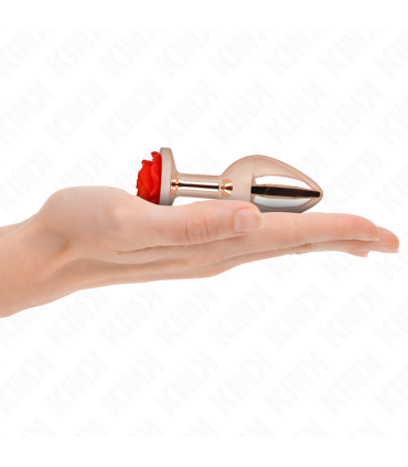KINK PLUG ANAL ORO ROSADO ROSA ROJA M