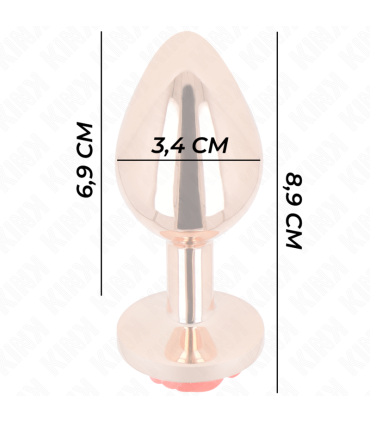 KINK PLUG ANAL ORO ROSADO ROSA ROJA M