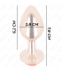 KINK PLUG ANAL ORO ROSADO ROSA ROJA S