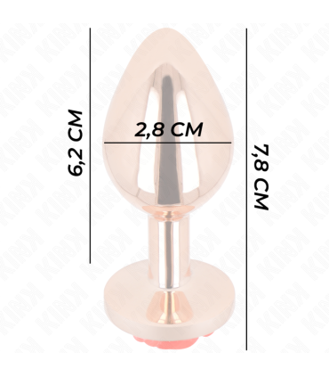 KINK PLUG ANAL ORO ROSADO ROSA ROJA S