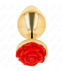 KINK PLUG ANAL DORADO ROSA ROJA TALLA L