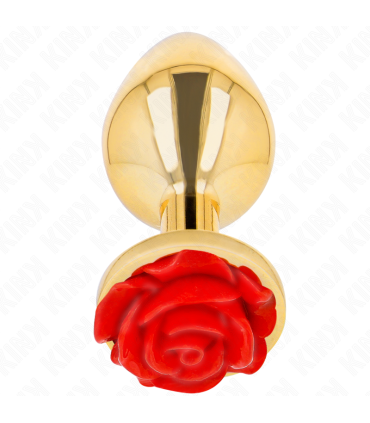 KINK PLUG ANAL DORADO ROSA ROJA TALLA L