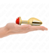 KINK PLUG ANAL DORADO ROSA ROJA TALLA L