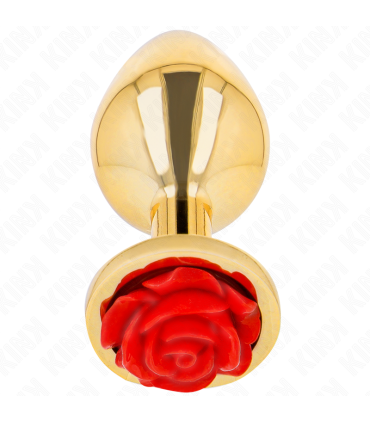 KINK PLUG ANAL DORADO ROSA ROJA TALLA S