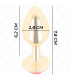 KINK PLUG ANAL DORADO ROSA ROJA TALLA S