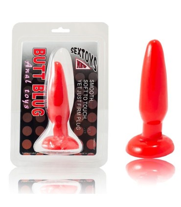BAILE PLUG ANAL PEQUENO ROJO 15 CM