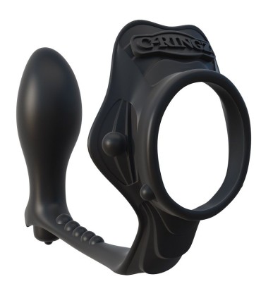 FANTASY C RINGZ ROCK HARD ANILLO POTENCIADOR CON PLUG ANAL