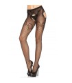 LEG AVENUE - PANTIE EN RED BORDADA NEGRO ELEGANTE