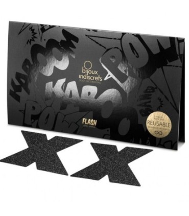 BIJOUX INDISCRETS PEZONERAS FLASH CRUZ NEGRO