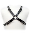 LEATHER BODY - BLACK BUCKLE HARNESS FOR MEN