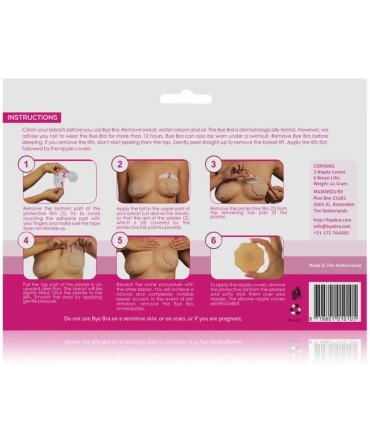 BYE BRA REALZADOR PECHOS CUBREPEZONES DE SILICONA COPA F H