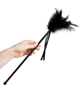 SECRETPLAY PLUMERO PLUMAS NEGRO 40 CM