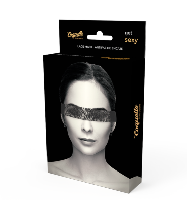 COQUETTE CHIC DESIRE ANTIFAZ ENCAJE NEGRO CINTA