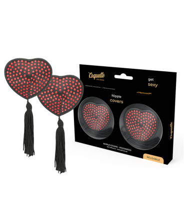 COQUETTE CHIC DESIRE CUBRE PEZONES ROJO NEGRO