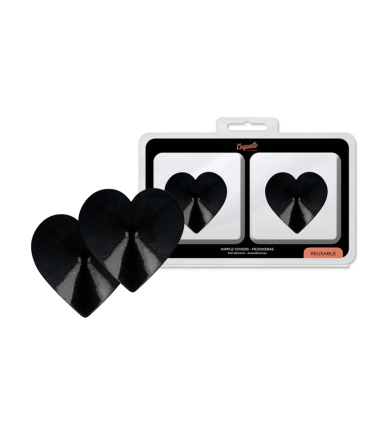 COQUETTE CHIC DESIRE CUBRE PEZONES METAL CORAZONES NEGROS