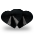 COQUETTE CHIC DESIRE CUBRE PEZONES METAL CORAZONES NEGROS