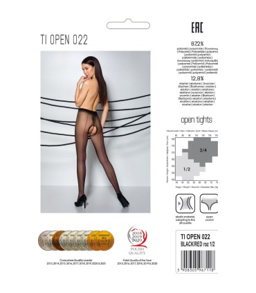 PASSION TIOPEN 022 MEDIAS NEGRO ROJO 3 4 20 DEN