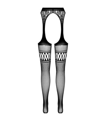 PASSION S026 MEDIAS CON LIGUERO NEGRO TALLA UNICA