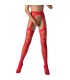 PASSION S026 MEDIAS CON LIGUERO ROJO TALLA UNICA