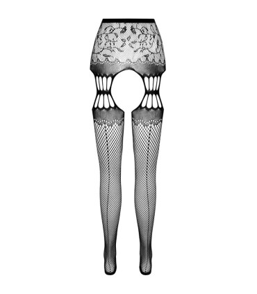 PASSION S027 MEDIAS CON LIGUERO NEGRO TALLA UNICA