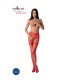 PASSION S027 MEDIAS CON LIGUERO ROJO TALLA UNICA