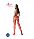 PASSION S027 MEDIAS CON LIGUERO ROJO TALLA UNICA