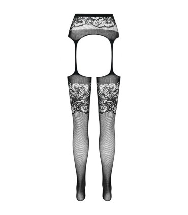 PASSION S029 MEDIAS CON LIGUERO NEGRO TALLA UNICA